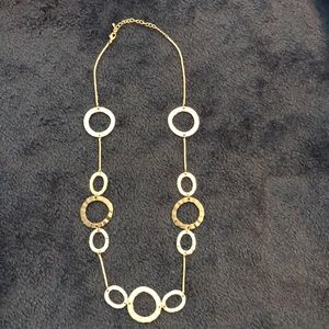 Multi metal long necklace